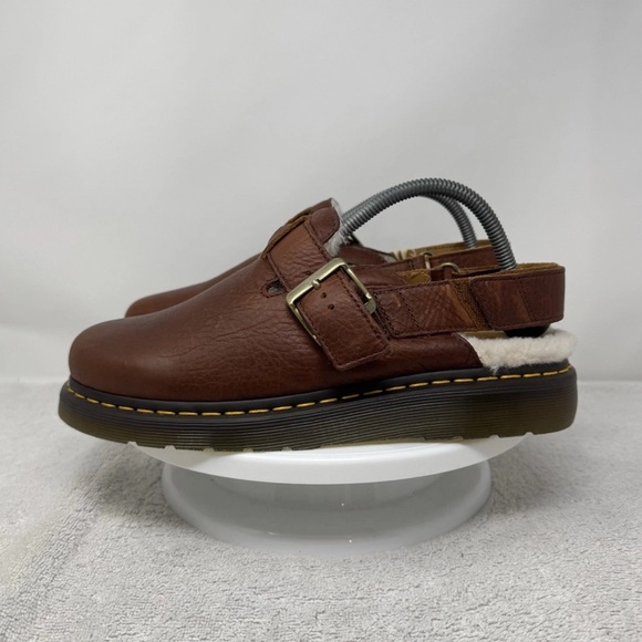 Dr. Martens Jorge II Faux Fur Lined Slingback Leather Mules Shoes Men’s 12 NWT main image 8